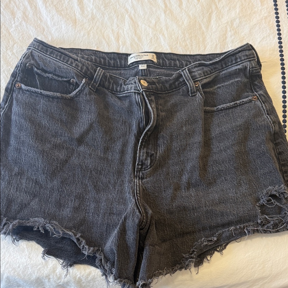 Abercrombie & Fitch Black Denim Shorts